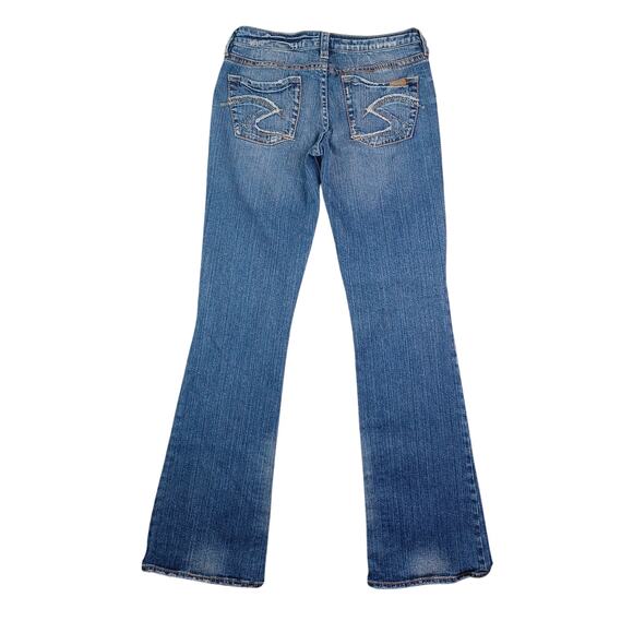 Silver Jeans Nora Flare Jeans Women's Size 28 Blue Low Rise Distressed Y2K 28x35 - Picture 2 of 12